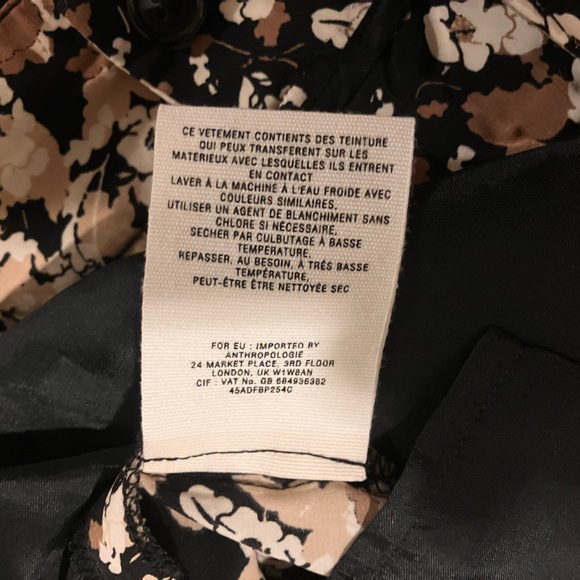 Anthropologie Cartonnier Nassella Floral Ankle Crop Trouser Pant size 14 - Picture 5 of 9